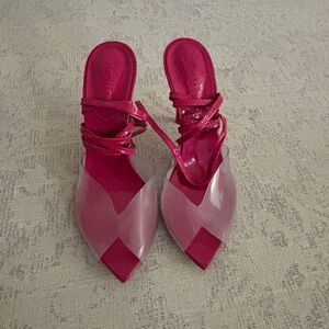 SCHUTZ Pink Strappy Heels